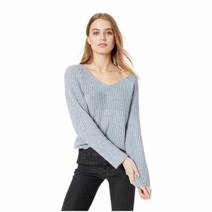 Lucky Brand Pullover Chunky Ribbed Knit Oversize Sweater Size SP Blue A4